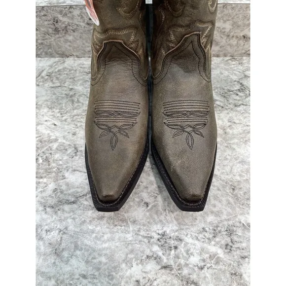 Laredo Womens Access Cowboy Boots Leather Black/Tan NIB 10W