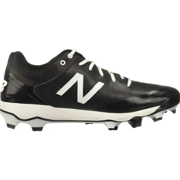 LAST PAIR New Balance Men's 4040 V5 TPU Molded Baseball Shoe, Black/White