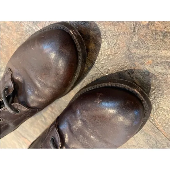 Leather Frye lace up boots womens 7
