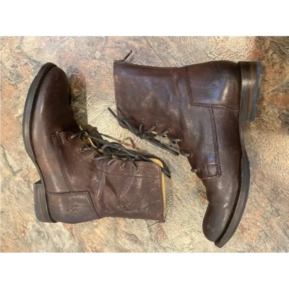 Leather Frye lace up boots womens 7