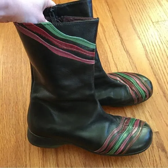Leather Rainbow Boots from Spain | Size 38 | 6.5