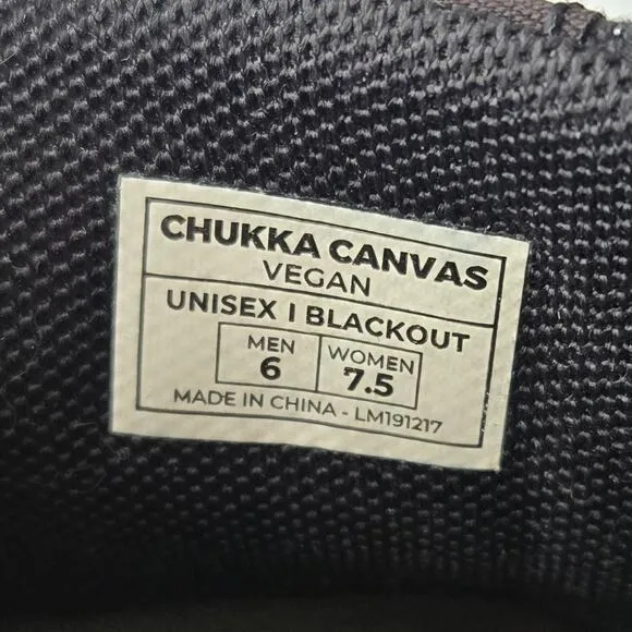 Lems Chukka Canvas Women's Casual Boots Shoes Black Size 7.5