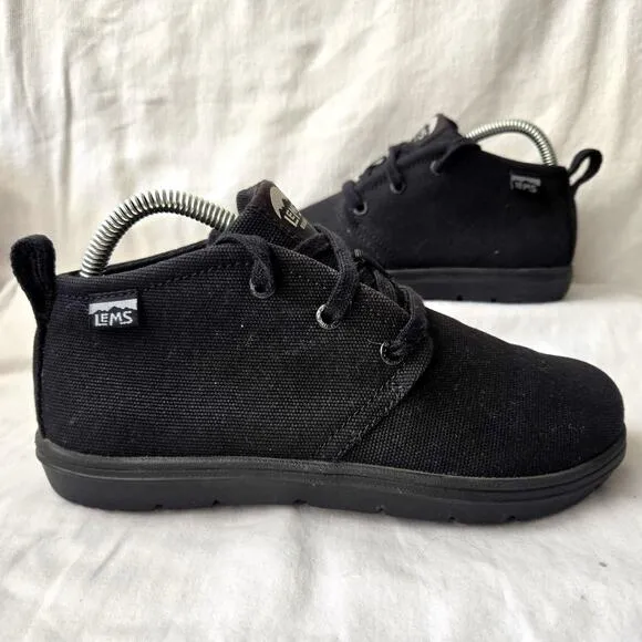 Lems Chukka Canvas Women's Casual Boots Shoes Black Size 7.5