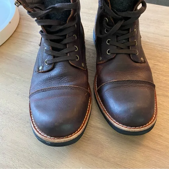Levi’s Brown Leather Wool Lace Uo Casual Dress Boots