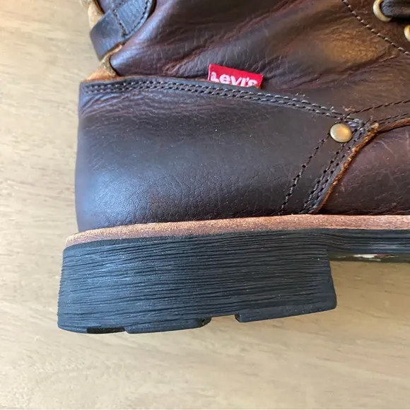 Levi’s Brown Leather Wool Lace Uo Casual Dress Boots