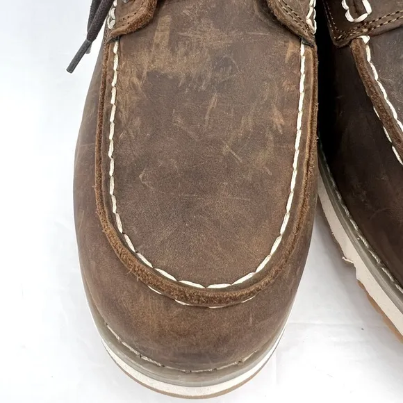 LEVIS, DAWSON TUMBLED UPPER LEATHER BOOTS, TWO TONE BROWN COLOR, MEN’S SIZE 9.5