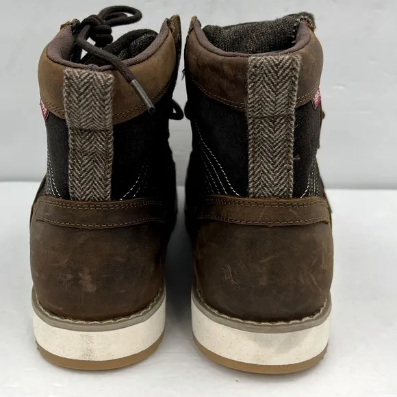 LEVIS, DAWSON TUMBLED UPPER LEATHER BOOTS, TWO TONE BROWN COLOR, MEN’S SIZE 9.5