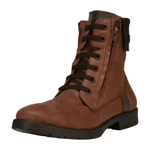 LIBERTYZENO Men's Brown  Lace-Up Casual Boots