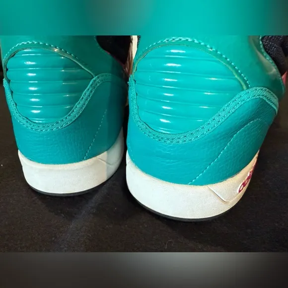 LIKE-NEW Adidas RETRO Court HI TOP Teal PINK