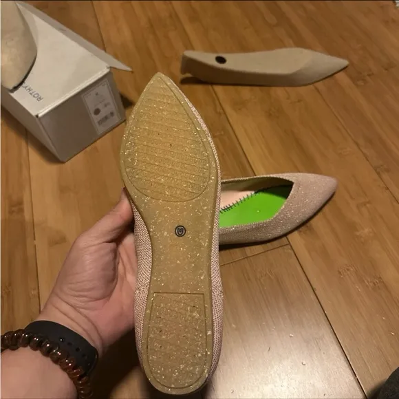 Like New- Rothy’s- Rosé Metallic Point Size 9.5- RARE/H2F
