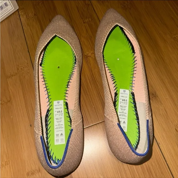 Like New- Rothy’s- Rosé Metallic Point Size 9.5- RARE/H2F