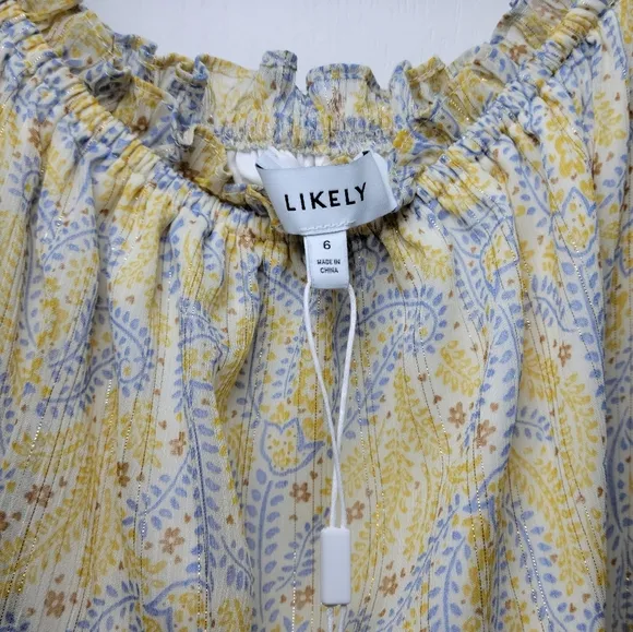 Likely Mini Indica Dress in Green Tea Multi | Elegant Dress | Size 6