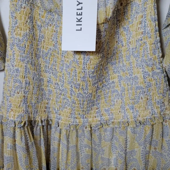 Likely Mini Indica Dress in Green Tea Multi | Elegant Dress | Size 6