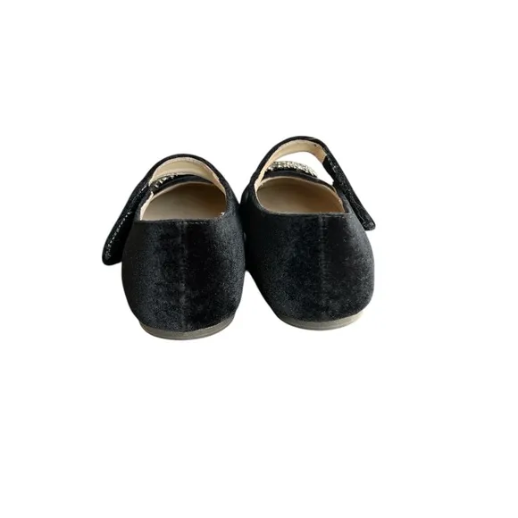 Little Dianna sz 10 Belita Black velvet crystal