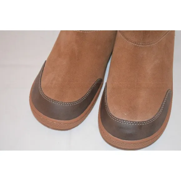 Livie and Luca Size 3 Youth Saddle Tan Suede Leather Boots Boys Girls Unisex