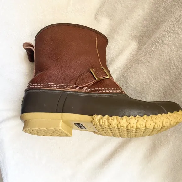 L.L Bean Bean Boots 7&quot; Lounger Limited Edition Buckle Leather Shearling Lined...