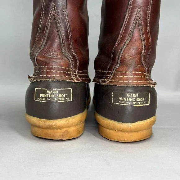 L.L. Bean Men's Size 11 Brown Leather Bean Boots