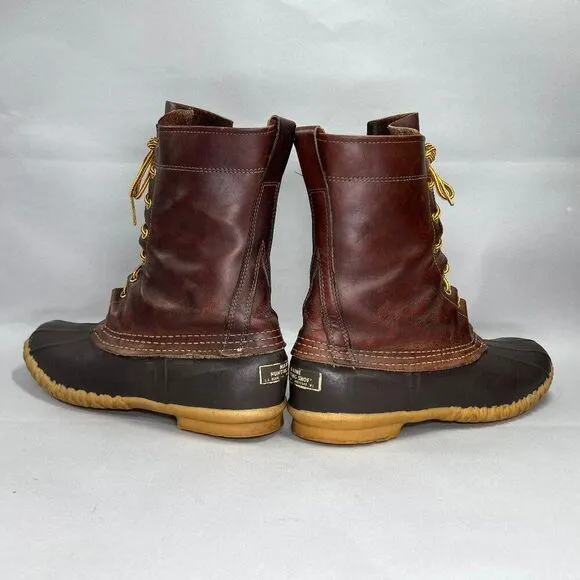 L.L. Bean Men's Size 11 Brown Leather Bean Boots