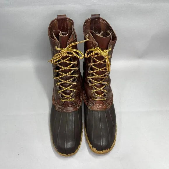 L.L. Bean Men's Size 11 Brown Leather Bean Boots