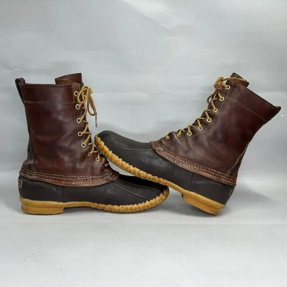 L.L. Bean Men's Size 11 Brown Leather Bean Boots