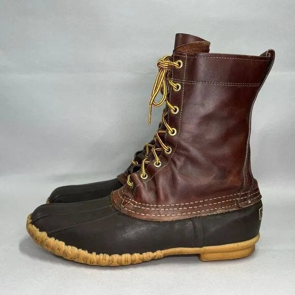 L.L. Bean Men's Size 11 Brown Leather Bean Boots