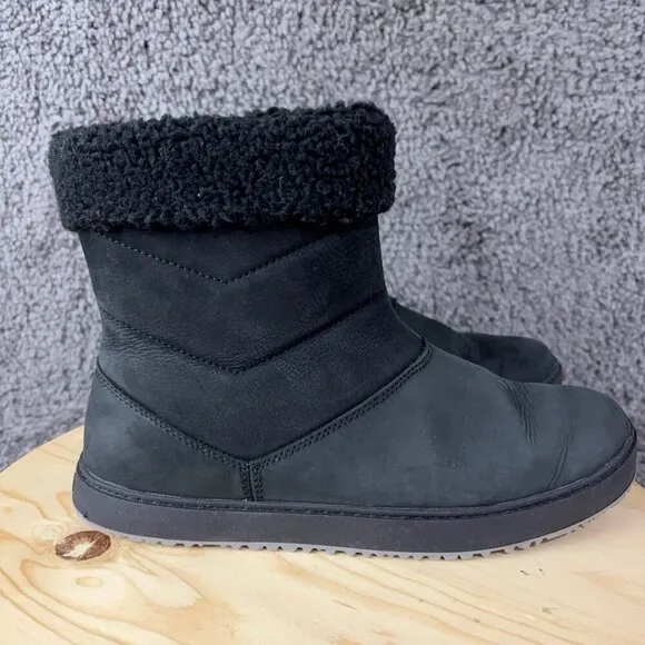 LL Bean Mountainside Leather Boots Women Size 10 Sherpa Lined Insulated 200 Gram
