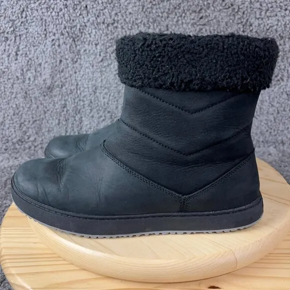 LL Bean Mountainside Leather Boots Women Size 10 Sherpa Lined Insulated 200 Gram