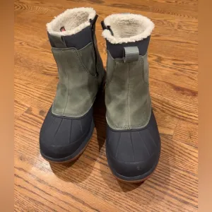 L.L. Bean storm chaser boots women’s size 10 green leather upper