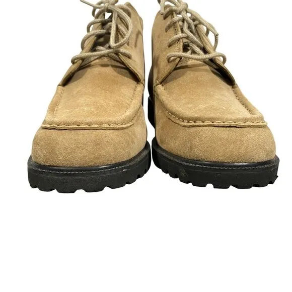 L.L.Bean tan suede leather chukka boots lace up women’s 7M lace up gorpcore