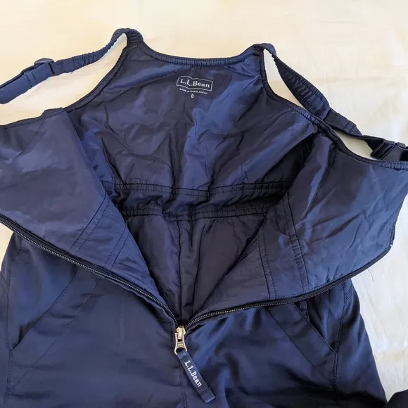 L.L.Bean Unisex Cold Buster Snow Bib Size 8