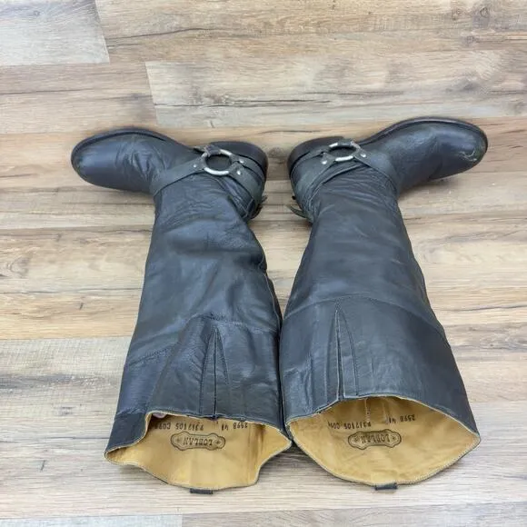 Loblan Size 8 41 Western Leather C610 Biker Pull On Campus Riding Mens Boots
