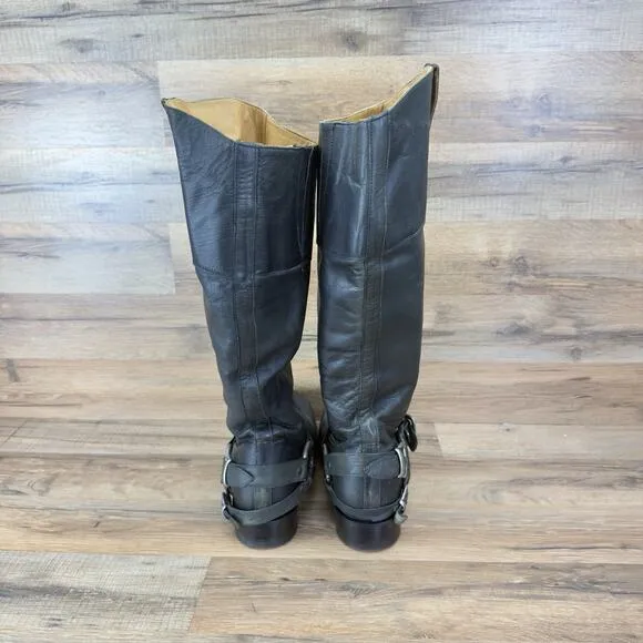 Loblan Size 8 41 Western Leather C610 Biker Pull On Campus Riding Mens Boots
