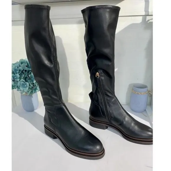 Louise et Cie Tiley Black Leather Casual Boot Size 8.5
