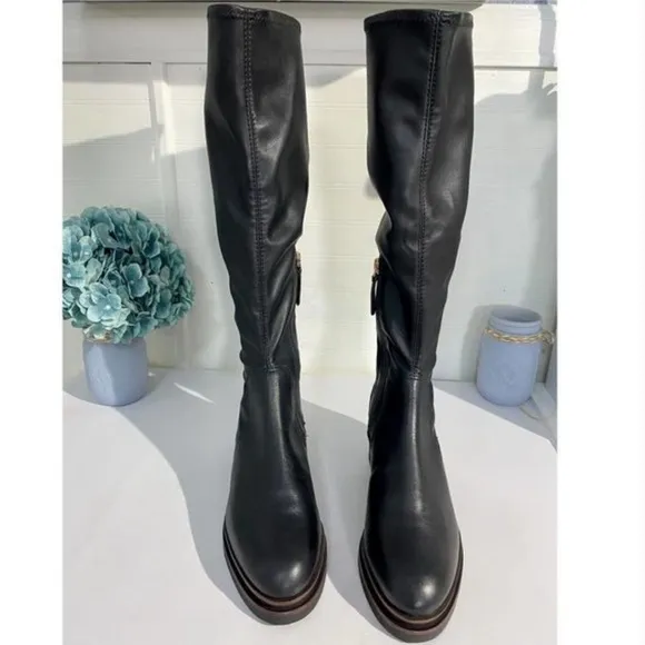 Louise et Cie Tiley Black Leather Casual Boot Size 8.5