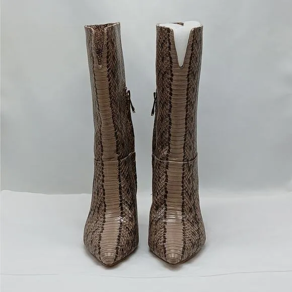 Louise et Cie Winslow Mid Calf Boots Women 6M Tan Brown Leather Pointed Toe Shoe