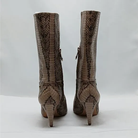 Louise et Cie Winslow Mid Calf Boots Women 6M Tan Brown Leather Pointed Toe Shoe