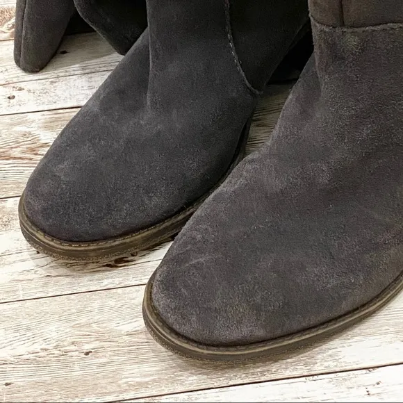 Lucky Brand Gray Suede Rayla Over the Knee OTK Boots 7.5