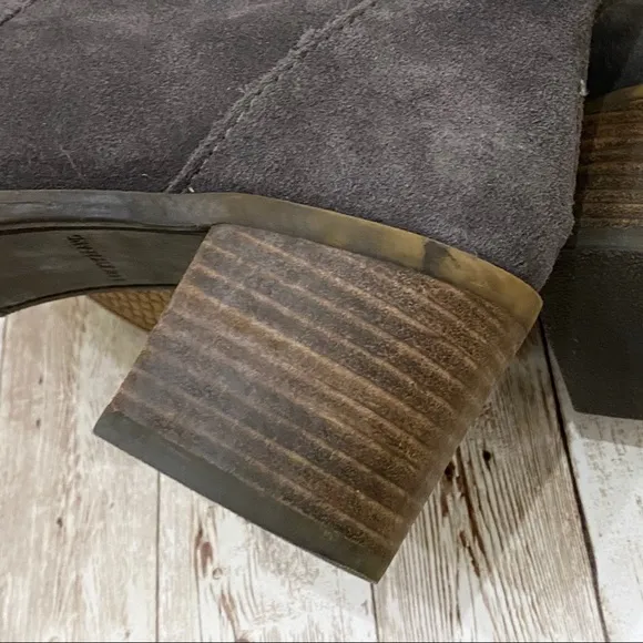 Lucky Brand Gray Suede Rayla Over the Knee OTK Boots 7.5