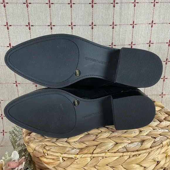 Lucky Brand “Lollin” Black Oiled Suede Ankle Boots Slouchy Bootie Size 6.5 New