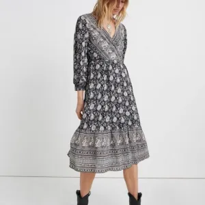 LUCKY BRAND - Wrap Dress - Boho Chic &amp; Flattering Fit | Midi