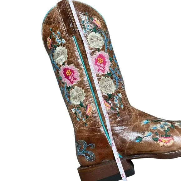 MACIE BEAN Rose Garden Western Embroidered Cowboy Boots Size 9