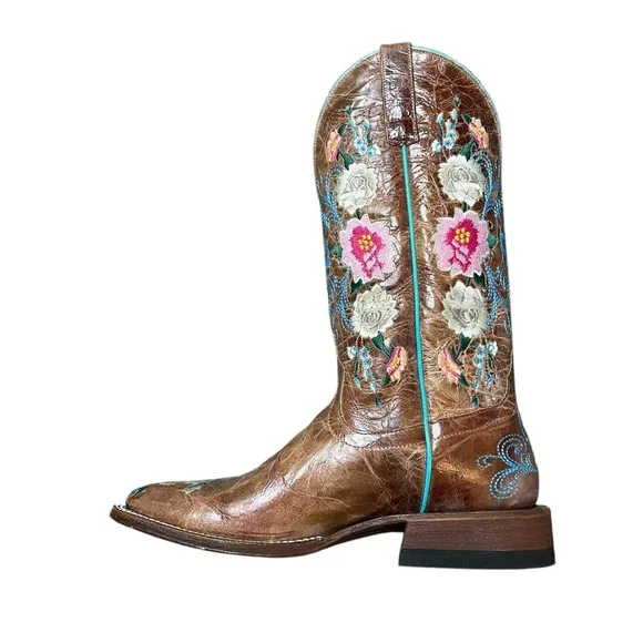 MACIE BEAN Rose Garden Western Embroidered Cowboy Boots Size 9