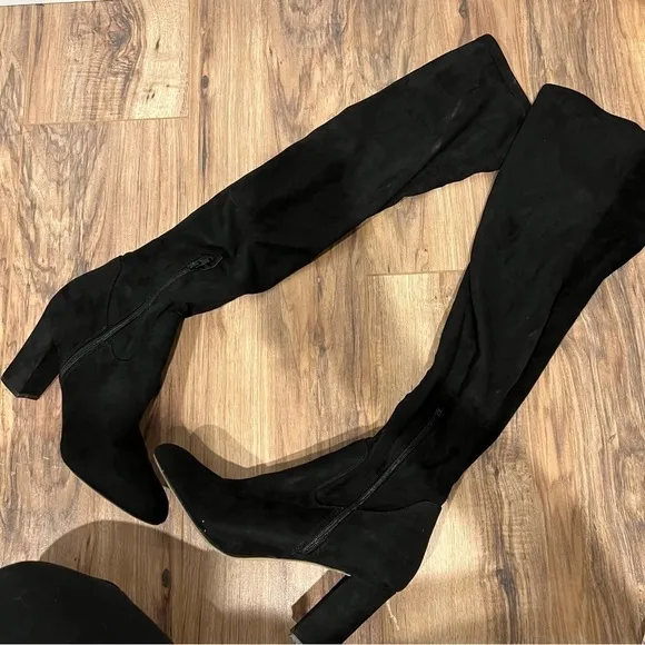 Madden Girl Suede Over The Knee Heeled Boots