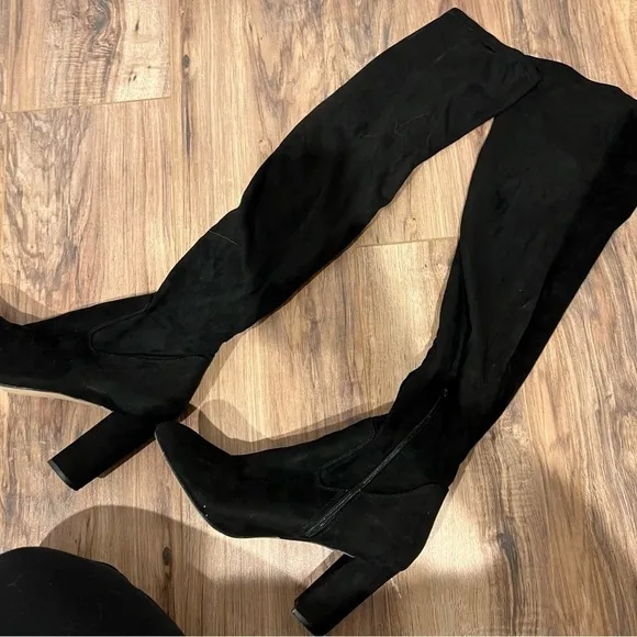 Madden Girl Suede Over The Knee Heeled Boots