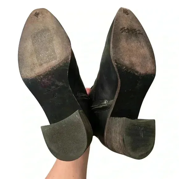 MADEWELL Genuine Leather Black Ankle Boots Size 8