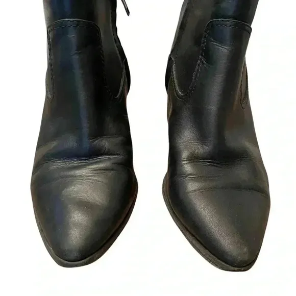 MADEWELL Genuine Leather Black Ankle Boots Size 8