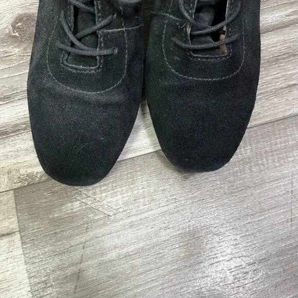 Madewell The Amilia Lace Up Block Stack Heel Boots Black Women’s Size 7