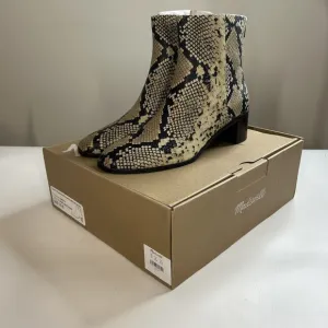 Madewell The Essex Ankle Boot Women’s 10.5 Snakeskin Stamped Leather NN013