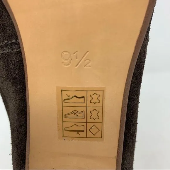 Madewell The Neva Foldover Boots in Suede Sz 9.5