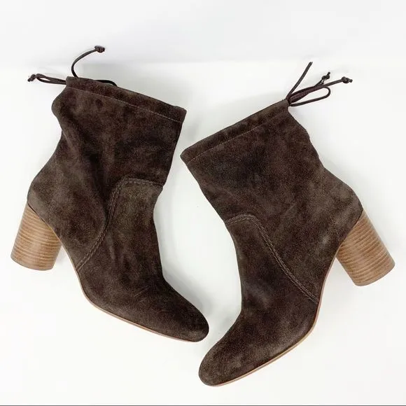 Madewell The Neva Foldover Boots in Suede Sz 9.5